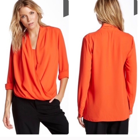 Vince Camuto lipstick red blouse - Picture 5 of 5